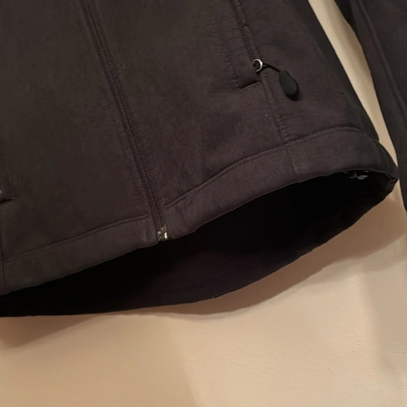 Kirkland Dark grey black ladies fleece lined lightweight jacket with hood - Picture 11 of 11